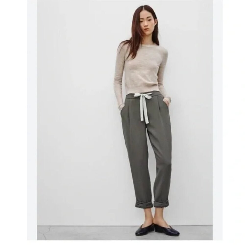ARITZIA WILFRED Linen Allant Pants Green